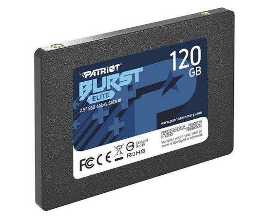 Накопитель SSD 2.5" 120GB Burst Elite Patriot (PBE120GS25SSDR), изображение 2 Накопитель SSD 2.5" 120GB Burst Elite Patriot (PBE120GS25SSDR), изображение 2