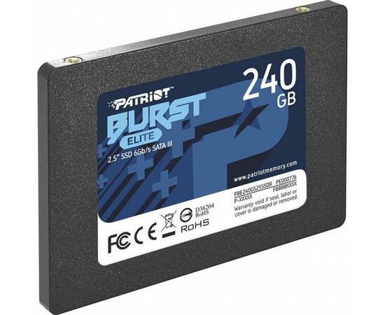 Накопитель SSD 2.5" 240GB Burst Elite Patriot (PBE240GS25SSDR), изображение 2 Накопитель SSD 2.5" 240GB Burst Elite Patriot (PBE240GS25SSDR), изображение 2