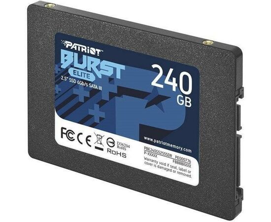 Накопитель SSD 2.5" 240GB Burst Elite Patriot (PBE240GS25SSDR), изображение 3 Накопитель SSD 2.5" 240GB Burst Elite Patriot (PBE240GS25SSDR), изображение 3