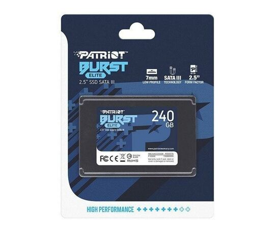 Накопитель SSD 2.5" 240GB Burst Elite Patriot (PBE240GS25SSDR), изображение 4 Накопитель SSD 2.5" 240GB Burst Elite Patriot (PBE240GS25SSDR), изображение 4