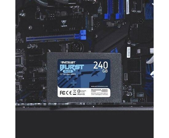 Накопитель SSD 2.5" 240GB Burst Elite Patriot (PBE240GS25SSDR), изображение 5 Накопитель SSD 2.5" 240GB Burst Elite Patriot (PBE240GS25SSDR), изображение 5