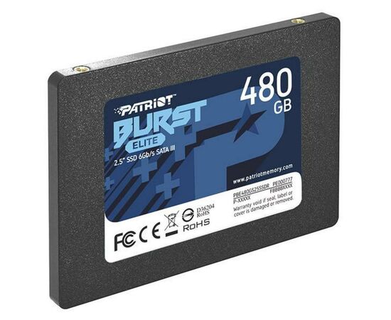 Накопитель SSD 2.5" 480GB Burst Elite Patriot (PBE480GS25SSDR), изображение 2 Накопитель SSD 2.5" 480GB Burst Elite Patriot (PBE480GS25SSDR), изображение 2