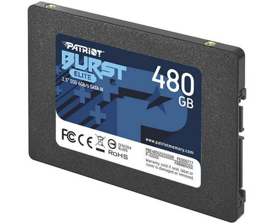 Накопитель SSD 2.5" 480GB Burst Elite Patriot (PBE480GS25SSDR), изображение 3 Накопитель SSD 2.5" 480GB Burst Elite Patriot (PBE480GS25SSDR), изображение 3