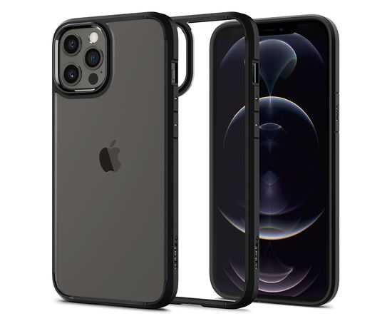Чехол для моб. телефона Spigen iPhone 12 Pro Max Crystal Hybrid, Matte Black (ACS01477), изображение 2
