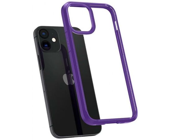 Чехол для моб. телефона Spigen iPhone 12 mini Crystal Hybrid, Hydrangea Purple (ACS01544), изображение 4 Чехол для моб. телефона Spigen iPhone 12 mini Crystal Hybrid, Hydrangea Purple (ACS01544), изображение 4