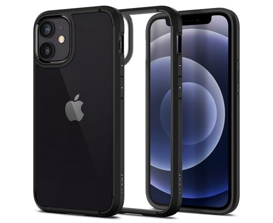 Чехол для моб. телефона Spigen iPhone 12 mini Crystal Hybrid, Matte Black (ACS01543), изображение 3