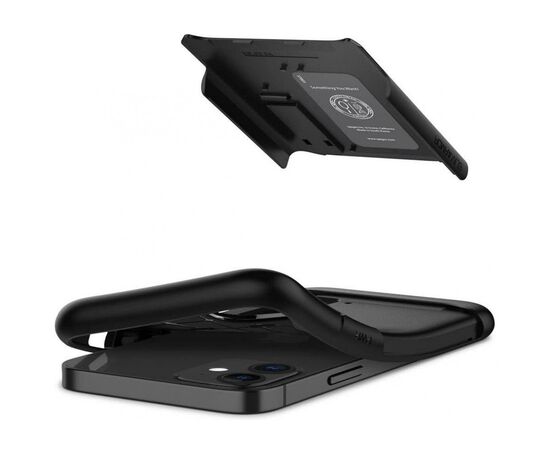 Чехол для моб. телефона Spigen iPhone 12 mini Slim Armor, Black (ACS01545), изображение 6