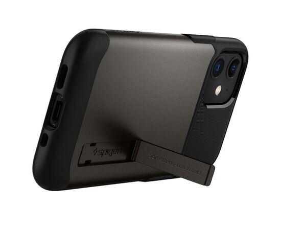 Чехол для моб. телефона Spigen iPhone 12 mini Slim Armor, Gunmetal (ACS01546), изображение 3 Чехол для моб. телефона Spigen iPhone 12 mini Slim Armor, Gunmetal (ACS01546), изображение 3