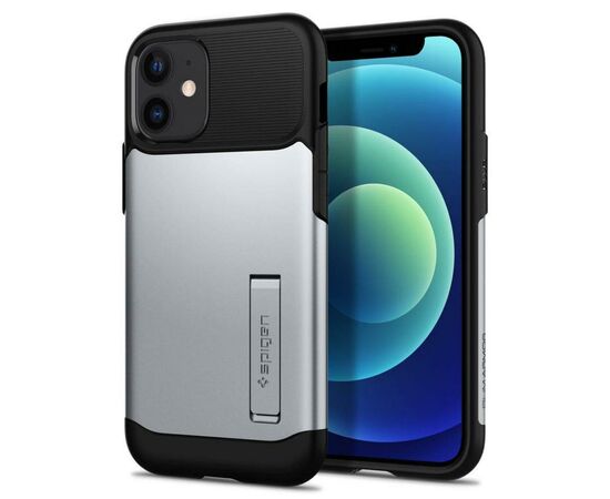 Чехол для моб. телефона Spigen iPhone 12 mini Slim Armor, Satin Silve (ACS01548), изображение 8