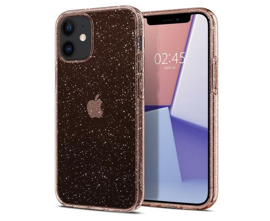 Чехол для моб. телефона Spigen iPhone 12 mini Liquid Crystal Glitter, Rose Quartz (ACS01742), изображение 2 Чехол для моб. телефона Spigen iPhone 12 mini Liquid Crystal Glitter, Rose Quartz (ACS01742), изображение 2