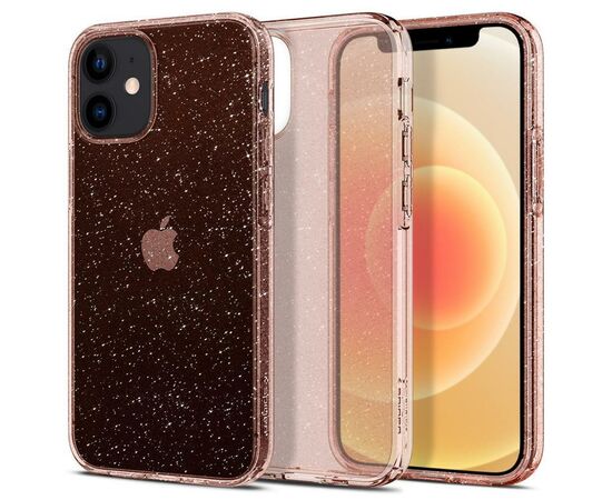 Чехол для моб. телефона Spigen iPhone 12 mini Liquid Crystal Glitter, Rose Quartz (ACS01742), изображение 3 Чехол для моб. телефона Spigen iPhone 12 mini Liquid Crystal Glitter, Rose Quartz (ACS01742), изображение 3