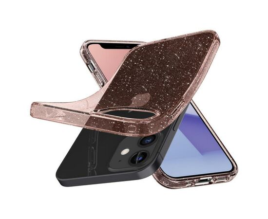 Чехол для моб. телефона Spigen iPhone 12 mini Liquid Crystal Glitter, Rose Quartz (ACS01742), изображение 7 Чехол для моб. телефона Spigen iPhone 12 mini Liquid Crystal Glitter, Rose Quartz (ACS01742), изображение 7
