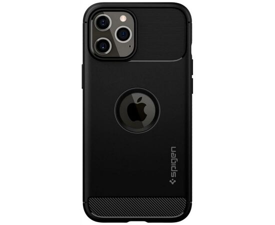 Чехол для моб. телефона Spigen iPhone 12 / 12 Pro Rugged Armor, Matte Black (ACS01700)