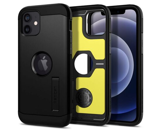 Чехол для моб. телефона Spigen iPhone 12 / 12 Pro Tough Armor, Black (ACS01710), изображение 3 Чехол для моб. телефона Spigen iPhone 12 / 12 Pro Tough Armor, Black (ACS01710), изображение 3
