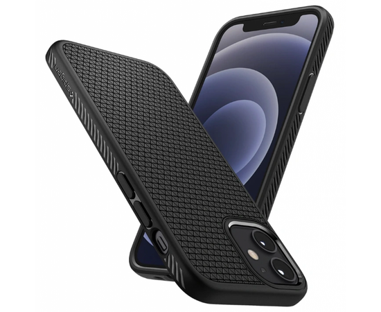 Чехол для моб. телефона Spigen iPhone 12 mini Liquid Air, Matte Black (ACS01744), изображение 3 Чехол для моб. телефона Spigen iPhone 12 mini Liquid Air, Matte Black (ACS01744), изображение 3