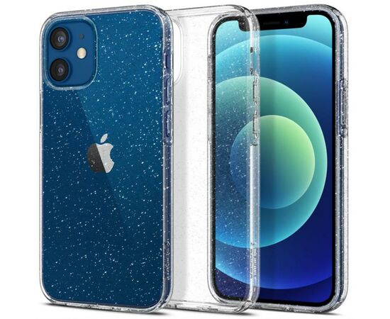Чехол для моб. телефона Spigen iPhone 12 mini Liquid Crystal Glitter, Crystal Quartz (ACS01741), изображение 2 Чехол для моб. телефона Spigen iPhone 12 mini Liquid Crystal Glitter, Crystal Quartz (ACS01741), изображение 2