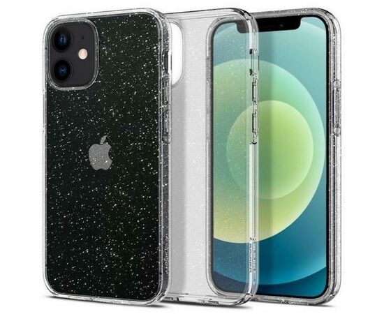 Чехол для моб. телефона Spigen iPhone 12 mini Liquid Crystal Glitter, Crystal Quartz (ACS01741), изображение 3 Чехол для моб. телефона Spigen iPhone 12 mini Liquid Crystal Glitter, Crystal Quartz (ACS01741), изображение 3