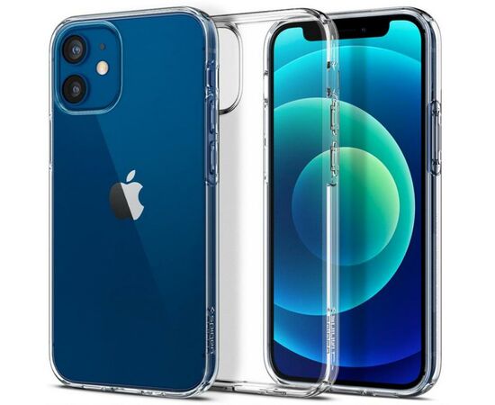 Чехол для моб. телефона Spigen iPhone 12 mini Liquid Crystal, Crystal Clear (ACS01740), изображение 5 Чехол для моб. телефона Spigen iPhone 12 mini Liquid Crystal, Crystal Clear (ACS01740), изображение 5