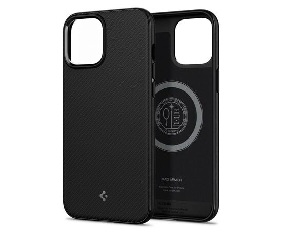 Чехол для моб. телефона Spigen Apple iPhone 12 Pro Max Mag Armor, Black (ACS01864), изображение 8 Чехол для моб. телефона Spigen Apple iPhone 12 Pro Max Mag Armor, Black (ACS01864), изображение 8