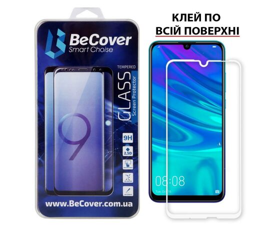 Стекло защитное BeCover Full Glue & Cover Huawei P Smart 2019 White (703137)