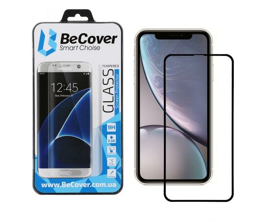 Стекло защитное BeCover Apple iPhone 11 Black (704103)
