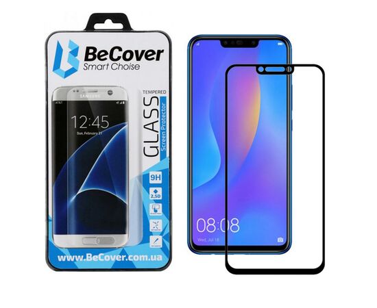 Стекло защитное BeCover Huawei P Smart+ Black (702570)