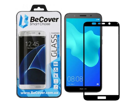 Стекло защитное BeCover Huawei Y5 2018 Black (702754)
