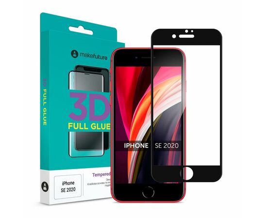 Скло захисне MakeFuture Apple iPhone SE 2020 3D (MGD-AISE20)