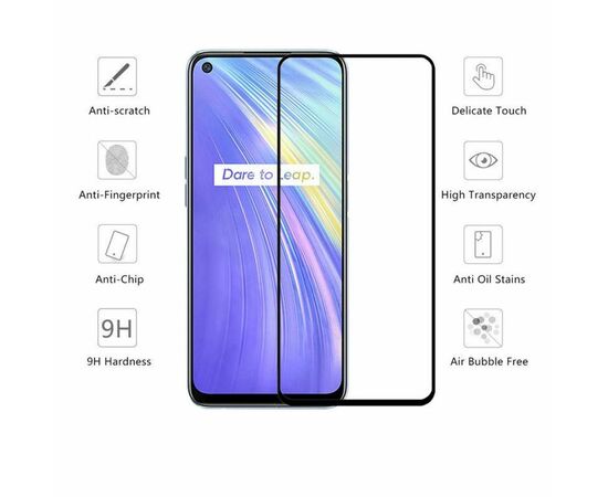 Стекло защитное Drobak Realme V5 Full Cover Full Glue (Black) (222225) (222225), изображение 2 Стекло защитное Drobak Realme V5 Full Cover Full Glue (Black) (222225) (222225), изображение 2