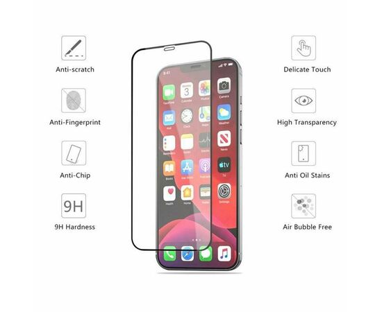 Скло захисне Drobak Apple iPhone 12 (Black) (222292) (222292), зображення 2 Скло захисне Drobak Apple iPhone 12 (Black) (222292) (222292), зображення 2
