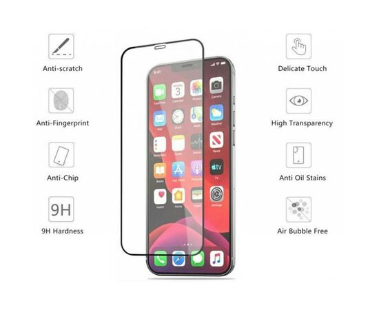 Скло захисне Drobak Apple iPhone 12 Pro Max (Black) (222294) (222294), зображення 2 Скло захисне Drobak Apple iPhone 12 Pro Max (Black) (222294) (222294), зображення 2