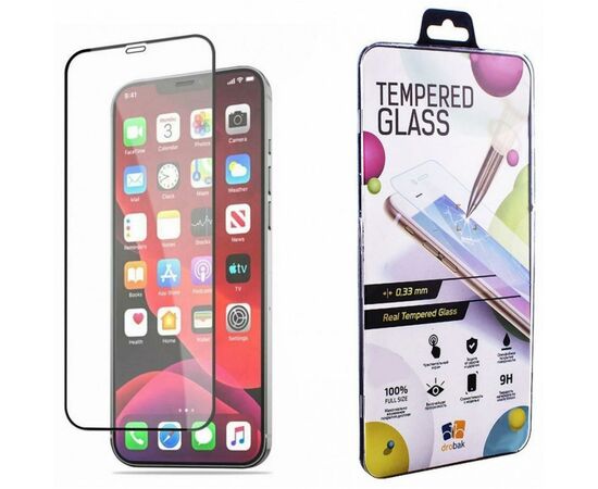 Стекло защитное Drobak Apple iPhone 12 Pro Max (Black) (222294) (222294)