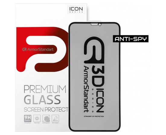 Стекло защитное Armorstandart Icon 3D Anti-spy Apple iPhone 11 Pro/XS/X Black (ARM56126-GI3D-BK)