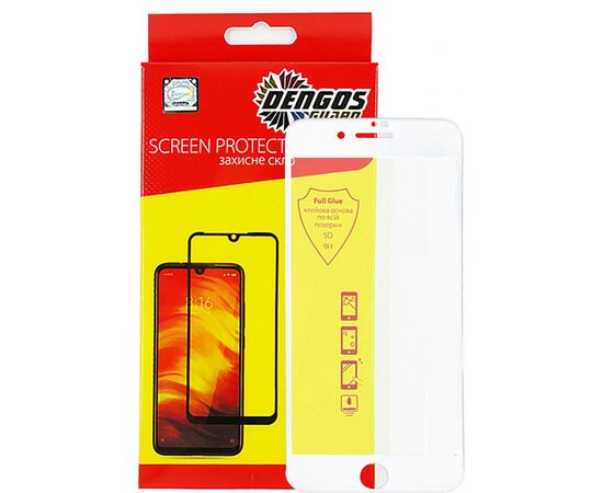 Стекло защитное Dengos 5D iPhone 7/8 Plus white (TGFG-36)