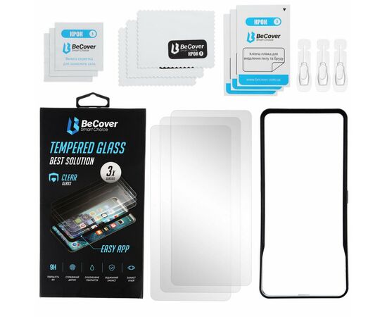 Стекло защитное BeCover Premium 3 шт Easy Installation Xiaomi Redmi 9 Clear (705479), изображение 2 Стекло защитное BeCover Premium 3 шт Easy Installation Xiaomi Redmi 9 Clear (705479), изображение 2