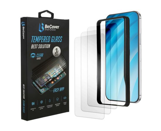 Стекло защитное BeCover Premium 3 шт Easy Installation Xiaomi Redmi 9A / Redmi 9C / (705481)