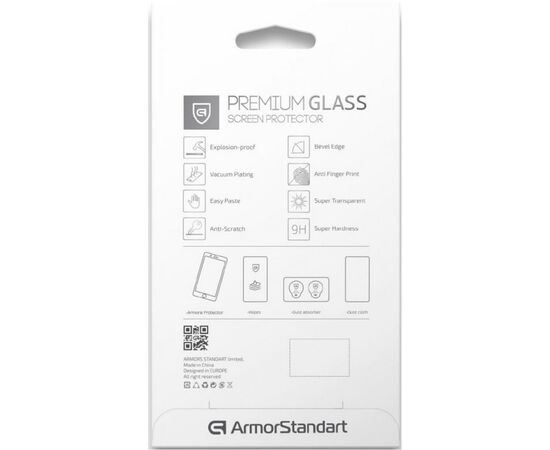 Стекло защитное Armorstandart Full Glue TECNO POP 2F Black (ARM57584), изображение 2 Стекло защитное Armorstandart Full Glue TECNO POP 2F Black (ARM57584), изображение 2