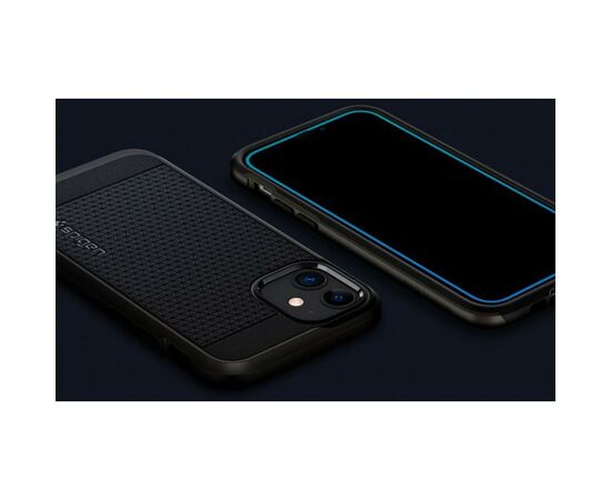 Стекло защитное Spigen iPhone 12 mini Glas tR ALM FC (2Pack), Black (AGL01812), изображение 2 Стекло защитное Spigen iPhone 12 mini Glas tR ALM FC (2Pack), Black (AGL01812), изображение 2