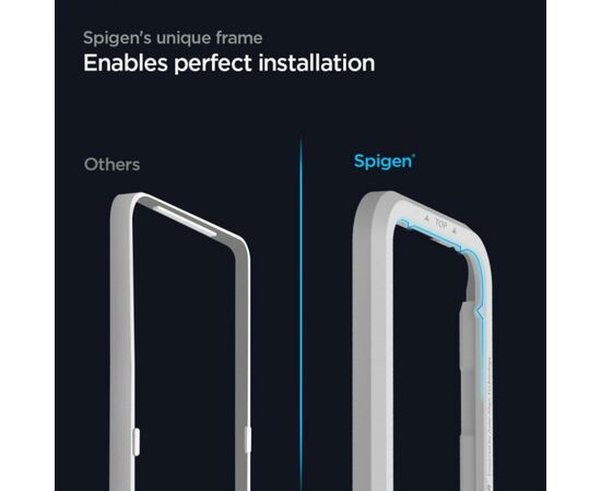 Стекло защитное Spigen iPhone 12 mini Glas tR ALM FC (2Pack), Black (AGL01812), изображение 3 Стекло защитное Spigen iPhone 12 mini Glas tR ALM FC (2Pack), Black (AGL01812), изображение 3