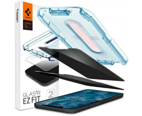 Стекло защитное Spigen iPhone 12 mini Glas tR EZ Fit (Privacy) (2Pack) (AGL01813)