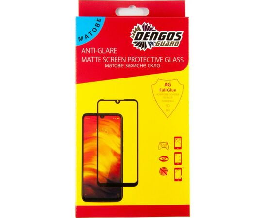 Скло захисне Dengos Full Glue Matte Samsung Galaxy A12 (A125), black frame (TGFG-MATT-34)