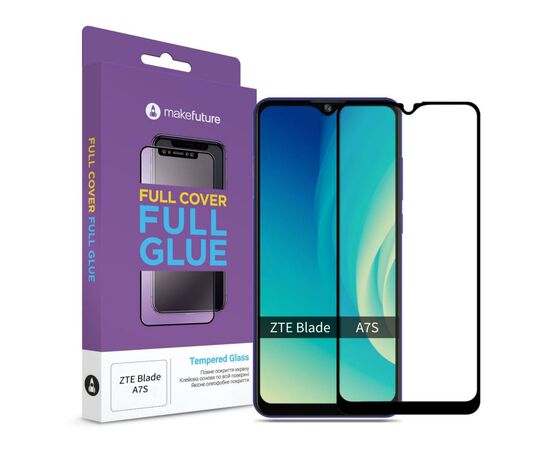 Стекло защитное MakeFuture ZTE Blade A7S 2020 Full Cover Full Glue (MGF-ZBA7S20)