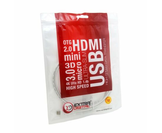 Дата кабель USB 3.0 Type-C to AM 1.0m Extradigital (KBU1673), зображення 5 Дата кабель USB 3.0 Type-C to AM 1.0m Extradigital (KBU1673), зображення 5