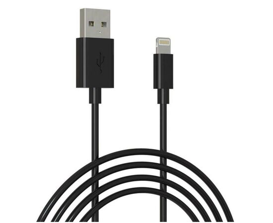 Дата кабель USB 2.0 AM to Lightning 1.0m Cu, 2.1А, Black Grand-X (PL01B), зображення 3 Дата кабель USB 2.0 AM to Lightning 1.0m Cu, 2.1А, Black Grand-X (PL01B), зображення 3