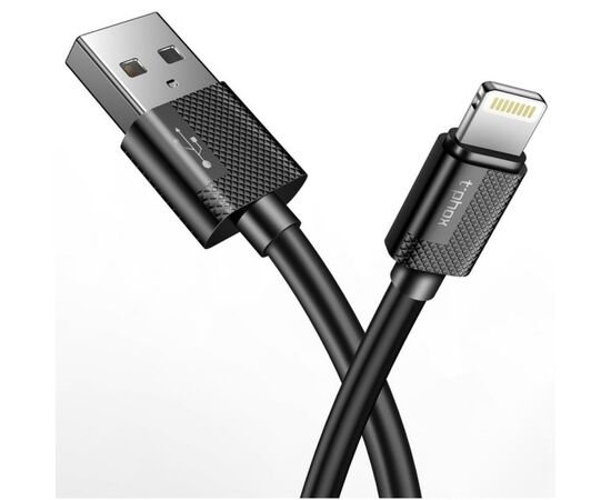 Дата кабель USB 2.0 AM to Lightning 1.2m Nets T-L801 Black T-Phox (T-L801 black), изображение 6 Дата кабель USB 2.0 AM to Lightning 1.2m Nets T-L801 Black T-Phox (T-L801 black), изображение 6