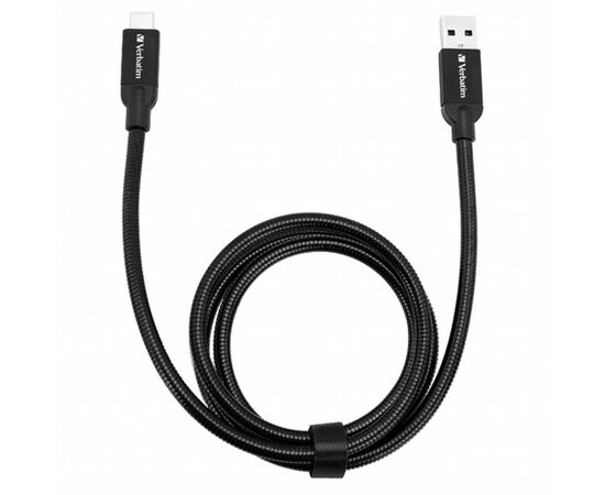 Дата кабель USB 3.1 AM to Type-C 1.0m black Verbatim (48871), зображення 2 Дата кабель USB 3.1 AM to Type-C 1.0m black Verbatim (48871), зображення 2