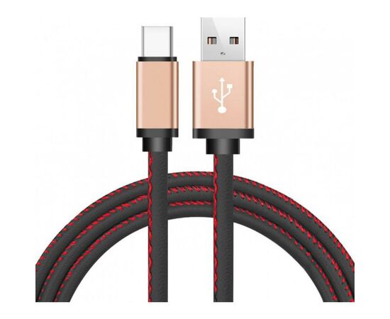 Дата кабель USB 2.0 AM to Type-C 1.0m leather black XoKo (SC-115a-BK)
