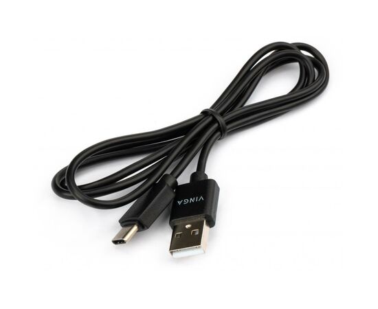Дата кабель USB 2.0 AM to Type-C 1.0m 3A 18W PVC black Vinga (VCPUSBTC3ABK), изображение 2 Дата кабель USB 2.0 AM to Type-C 1.0m 3A 18W PVC black Vinga (VCPUSBTC3ABK), изображение 2