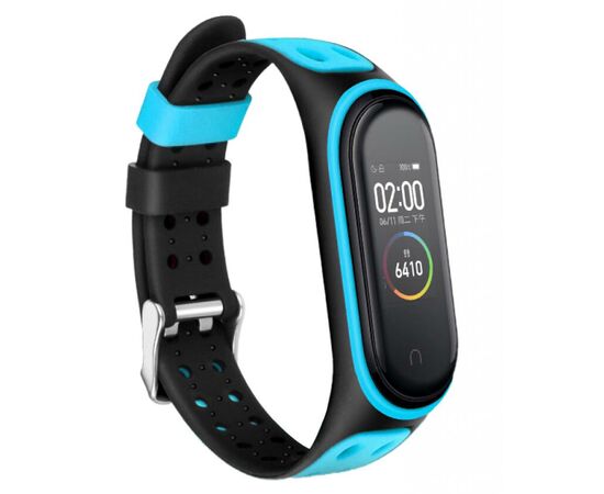 Ремінець до фітнес браслета BeCover Colour Style для Xiaomi Mi Smart Band 5 Black-Blue (705154)