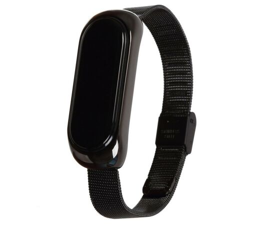 Ремешок для фитнес браслета BeCover Metal для Xiaomi Mi Smart Band 5 Black (705146), изображение 2 Ремешок для фитнес браслета BeCover Metal для Xiaomi Mi Smart Band 5 Black (705146), изображение 2